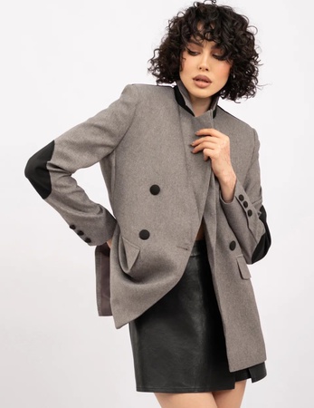 Пиджак оверсайз удлиненный с поясом