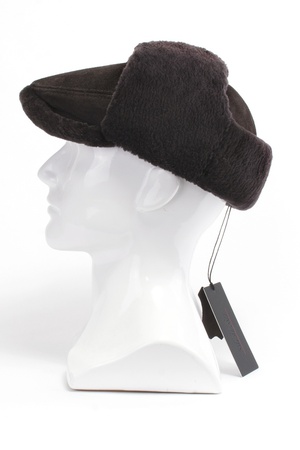 Кепка из замши с бобром 031285