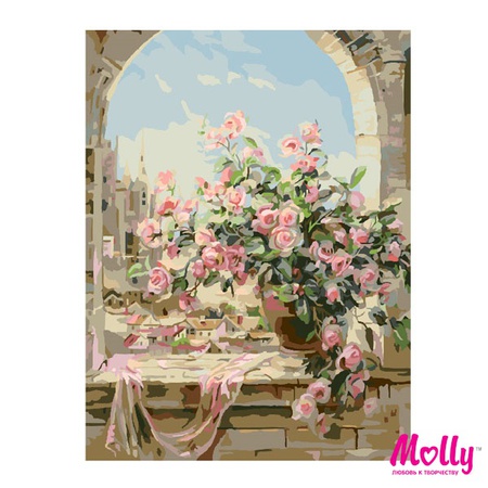 Картина по номерам Букет в окне