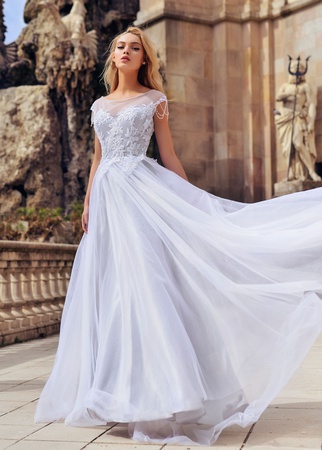 Arya<br>Светло-серое свадебное платье в пол  Anna RosyBrown