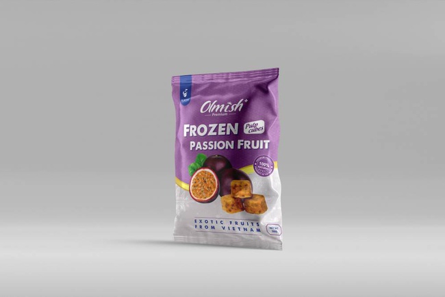 Замороженная Маракуйя кубики. Экзотические фрукты с заводов OLMISH