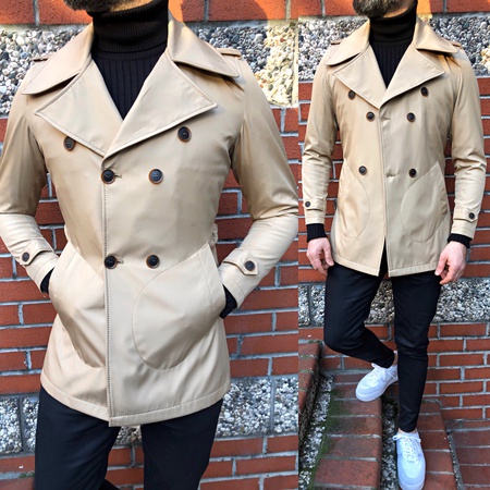 iga fashion erkek mevsimlik ceket trençkot