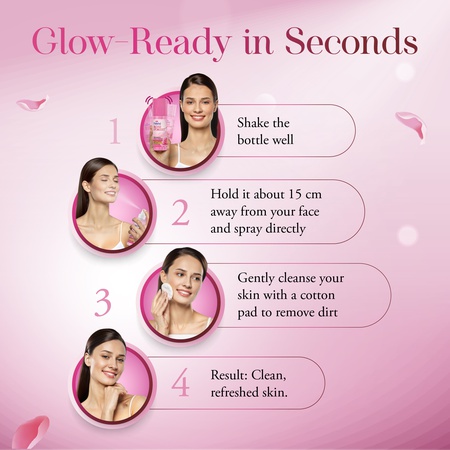 Nisha Professional Refreshing Face Cleanser With Organic Rose Water 120ml | Gulab Jal Cleansing Water For All Skin Types | For Women & Men