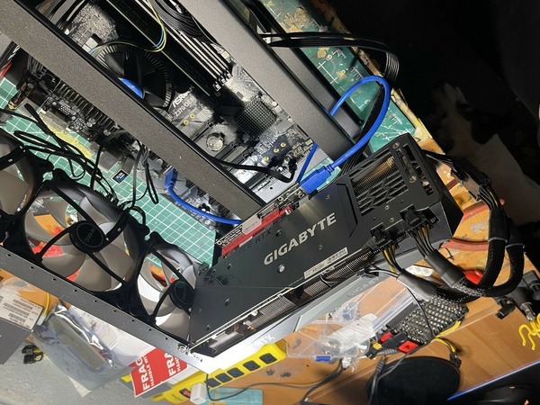 (1) RTX 3070 ve ATX 1250W PSU ile 6x GPU Kripto Madencilik Teçhizatı için Toptan Tedarikçi