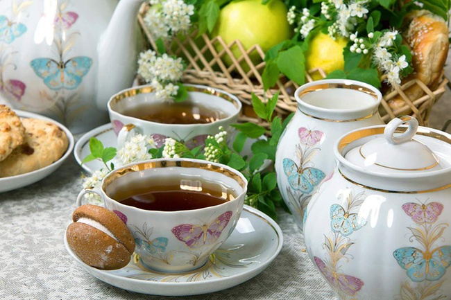 Сервиз чайный 15 предм. Белый лебедь Фантазия