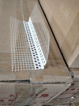PVC Corner Bead with Fiberglass Mesh, 90° Wall Edge Guard, 2-3 m Length, Anti-Crack, Exterior & Interior Plaster, White/OEM