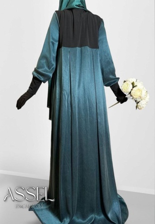Abaya Mufadala Teal Assel Exclusives