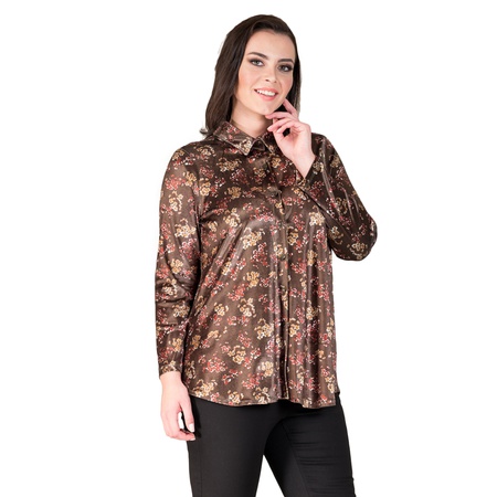 Desenli Kadife Gömlek