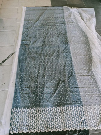 işlemeli tül kumaş