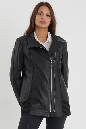 Leather jacket for women - Relaxed Fit