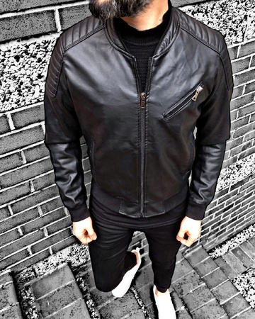 iga fashion erkek mevsimlik sunni deri pilot mont ceket