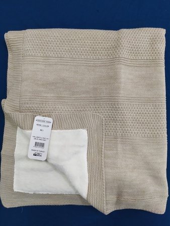 Wellsoft Peluşlu Çelik Örgü Bebek Battaniyesi