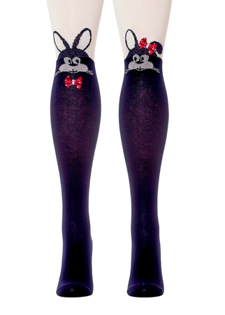 Колготки с вязанным рисунком для девочек