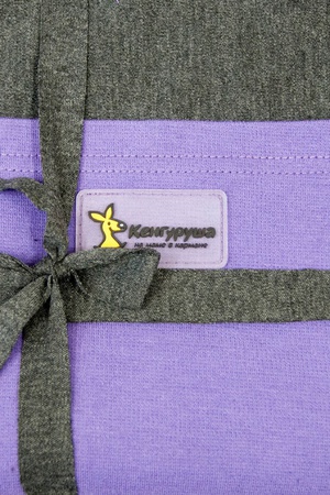 Слинг-шарф трикотажный Кенгуруша Mix, графит-черни