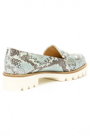 حذاء موكاسين باللون الرمادي والأخضر FM201