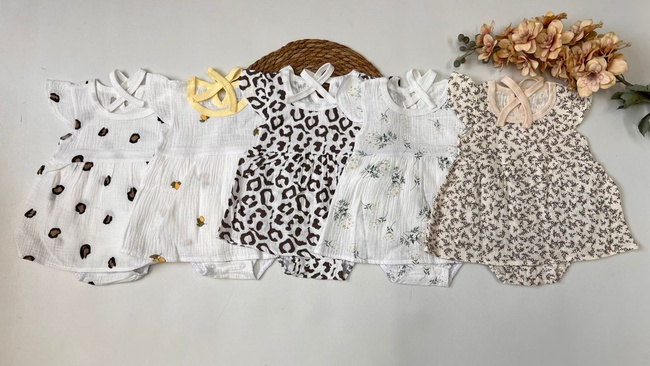 Çocuk Elbise - Müslin Body