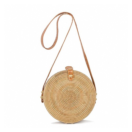Round Synthetic Rattan Bag