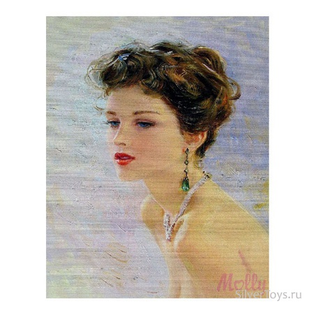 Картина по номерам Разумов. Девушка с изумрудными