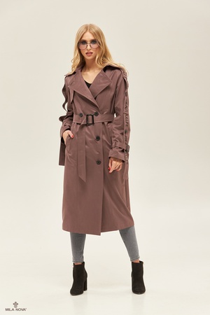 MILA NOVA ПЛАЩ-ТРЕНЧ Q-44 ТЕМНАЯ ФРЕЗА