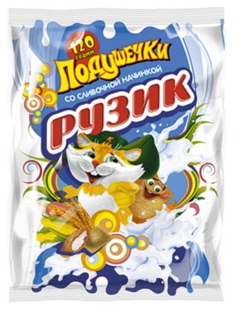 Подушечки со сливочной начинкой РУЗИК, 120 г