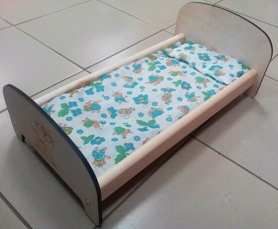 Кроватка "Классическая№2" 44*21 см с ПРЯМОУГОЛЬНОЙ