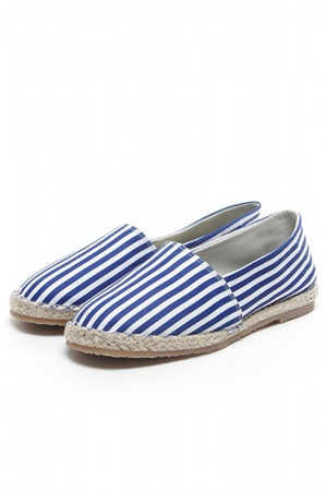 Espadrilles beyaz çizgili