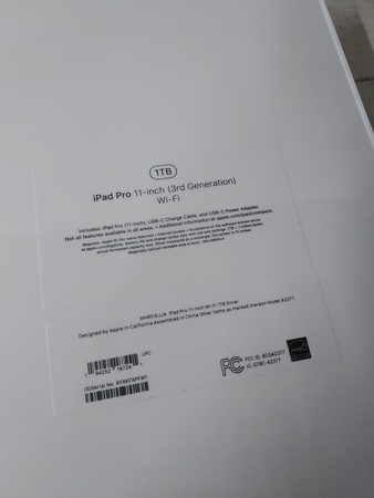 Apple iPad Pro 3-го поколения, 1 ТБ, Wi-Fi, 11 дюймов, серебристый, НОВЫЙ, ЗАПЕЧАТАННЫЙ
