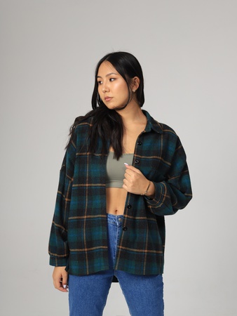 Рубашка в клетку из турецкой байки