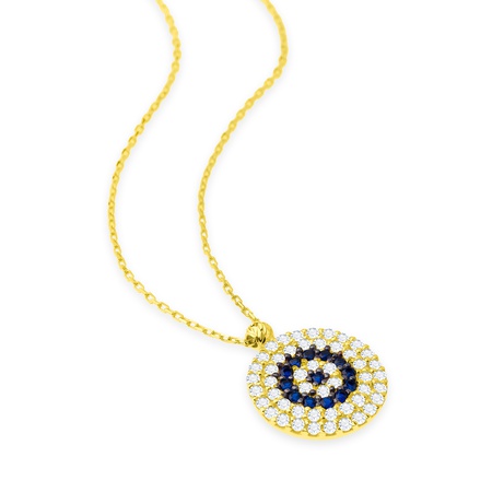 Even & Pétra 14 Ayar Altın Taşlı Nazar Boncuk Kolye