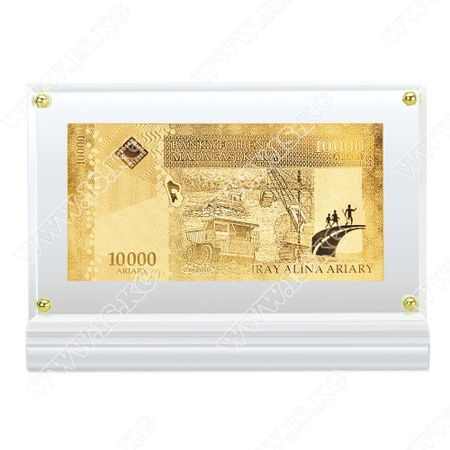 Банкнота EPOS "100$" в акриле покрытие золото