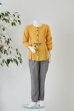 Туника с длинным рукавом / брюки в шотландскую клетку