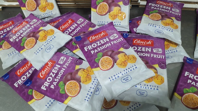 Замороженная Маракуйя кубики. Экзотические фрукты с заводов OLMISH