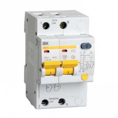 Div.avtomat AD-12 2R 25A 30mA IEK