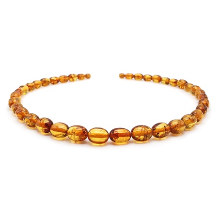 Бусы из янтаря слива