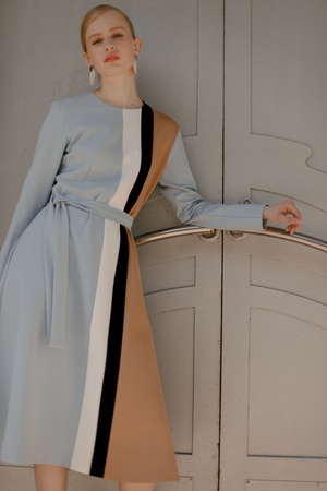 Платье трапеция с полосками '20