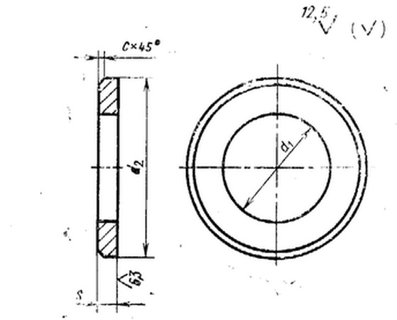 Шайбы для фланцевых соединений по Гост 9065-75