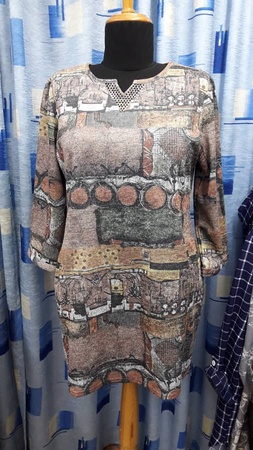 Туники с 50 по 60 размер. Ткань меланж.