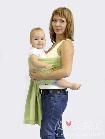 Слинг c кольцами Семицветик, зеленый однотонный