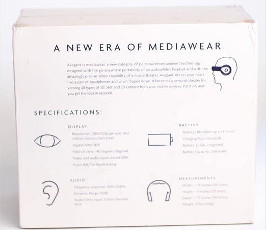 Avegant Glyph AG101 VR-Video-Headsets, patentierte Netzhaut-Bildgebungstechnologie