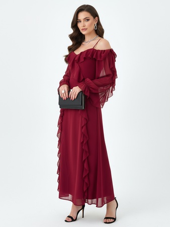 Нарядное длинное платье для нового года