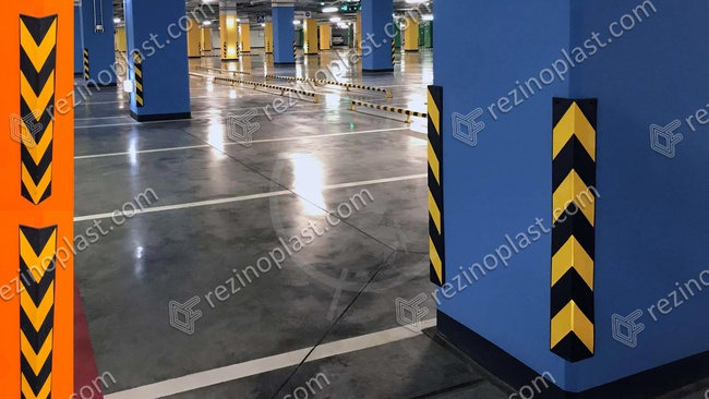 Угловая защита стен и колонн (демпфер угловой парковочный)