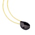 Even & Pétra 14k Gold Black Drop Stone Necklace