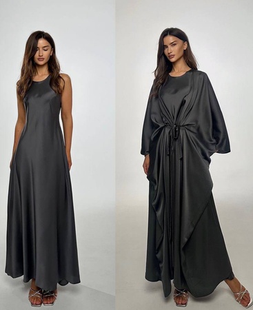 Абайка с платьем из японского шёлка