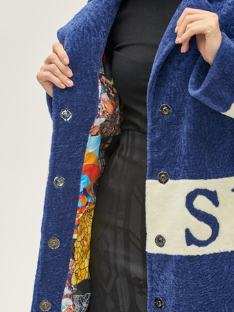 Пальто женское Silverfox модель 821Синий