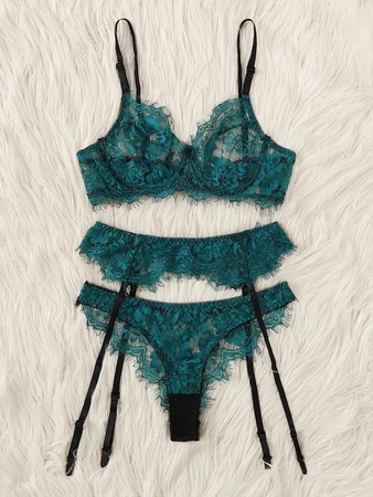 Ресниц Кружева Подвязки Комплект Белья