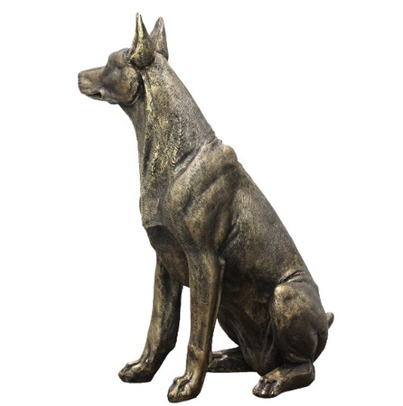 Doberman heykelcik oturma