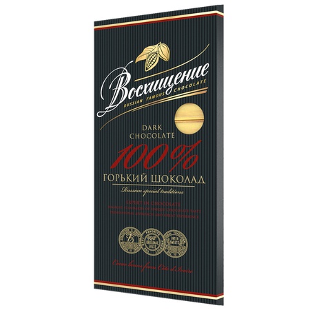 Chocolate "Voshishlenie" bitter 100% cocoa 140g
