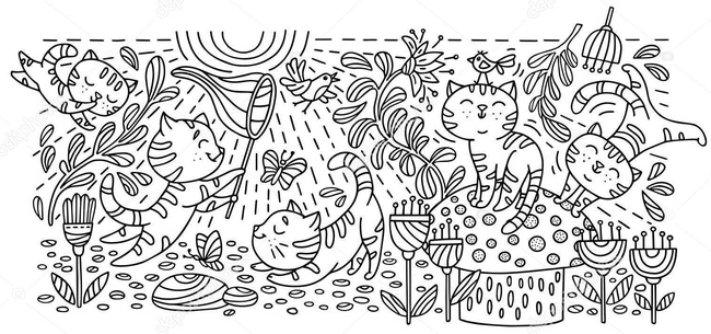 Children's coloring - posters. Dimensions А2 × 3 594 × 1261 mm, А0 841 × 1189 mm.