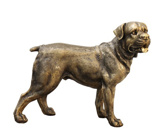 Büyük Rottweiler heykelcik standları