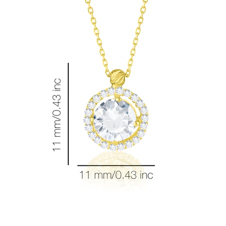 Even & Pétra 14 Ayar Altın Taşlı Tektaş Kolye